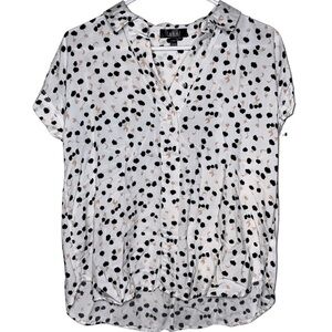 RACHEL Rachel Roy Patterned Rayon Button Down Blouse Size Medium